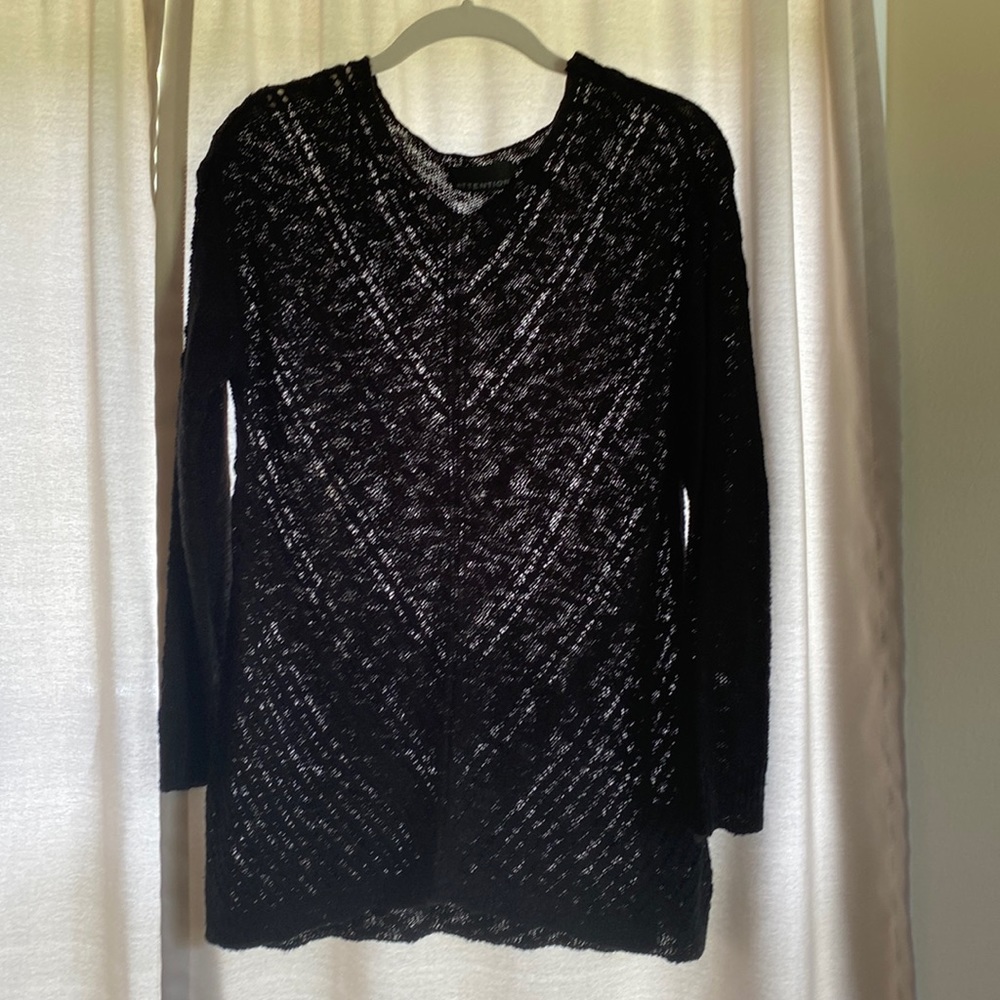 Black see through sweater